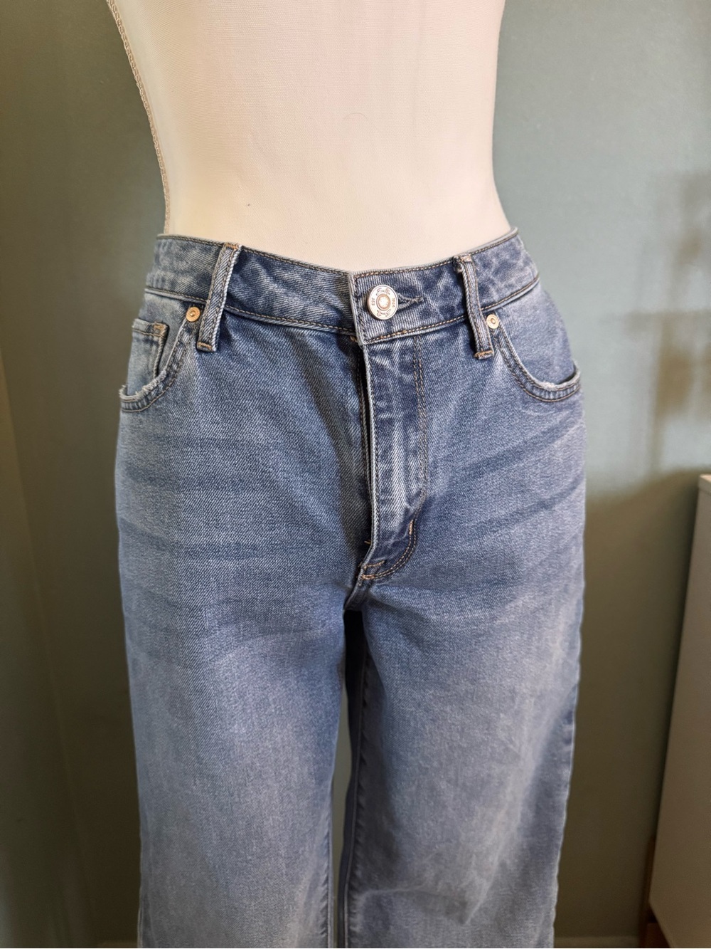 Seven7 NWOT Light Blue Wide-Leg Jeans denim 6 - Picture 3 of 6